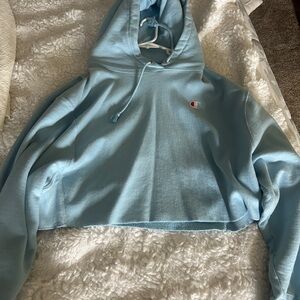 Champion Blue Cropped Sweater